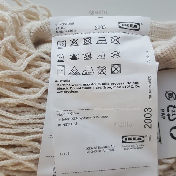 IKEA KUNGSFORS Mesh bag, set of 2, natural - Picture 8 of 17